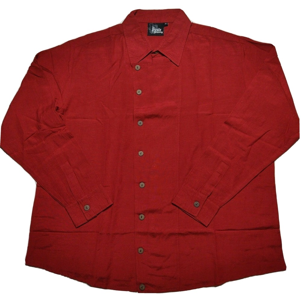 The Pirate Dressing - Men XL‎ Steampunk Victorian Cosplay Linen Blend Shirt NEW